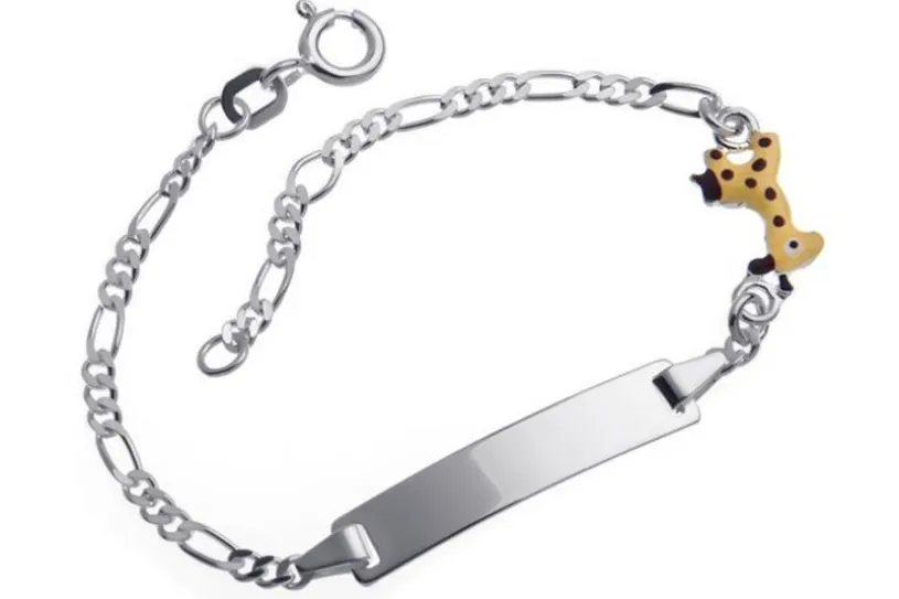 Kinder-Gravurarmband Giraffe - 925 Silber