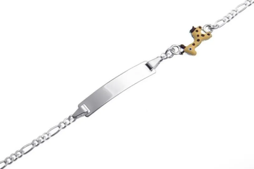 Kinder-Gravurarmband Giraffe - 925 Silber