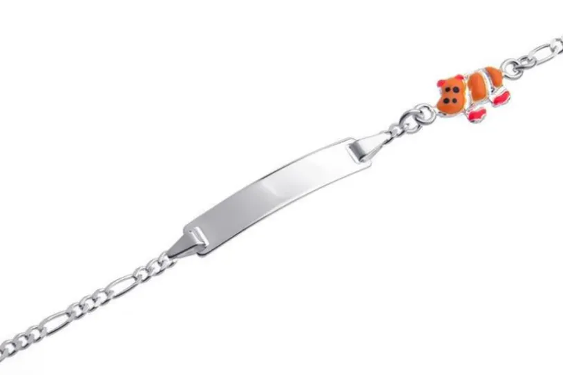 Kinder-Gravurarmband Hippo - 925 Silber
