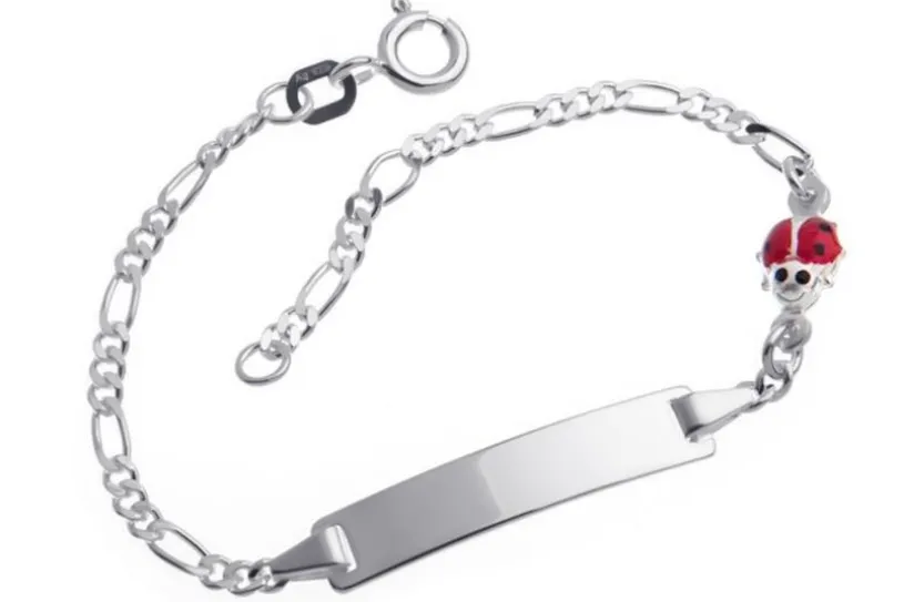 Kinder-Gravurarmband Käfer - 925 Silber