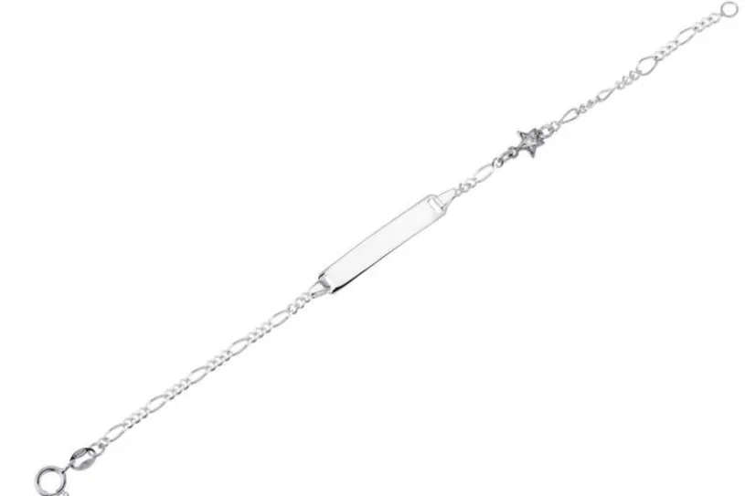 Kinder-Gravurarmband mit Zirkoniastern - 925 Silber