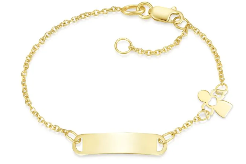 Kinder-Gravurarmband  Mod. IDBo-7 - 375 Gold
