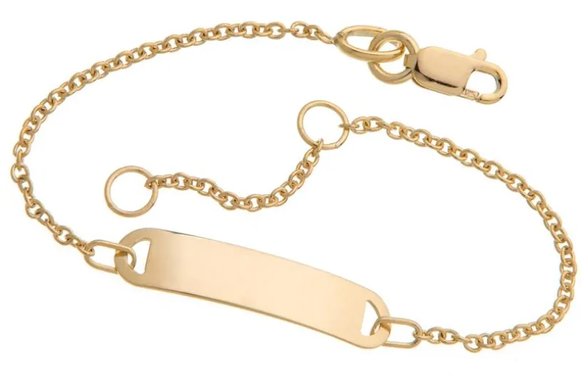 Kinder-Gravurarmband  Mod. IDBo-1 - 375 Gold