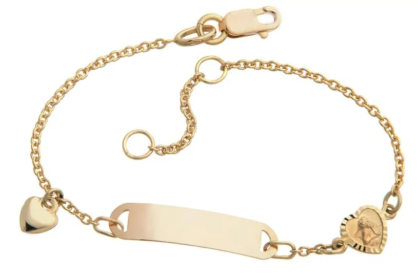 Kinder-Gravurarmband  Mod. IDBo-6 - 375 Gold