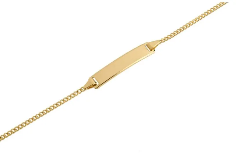 Kinder-Gravurarmband Panzer 1,8mm - 333 Gold