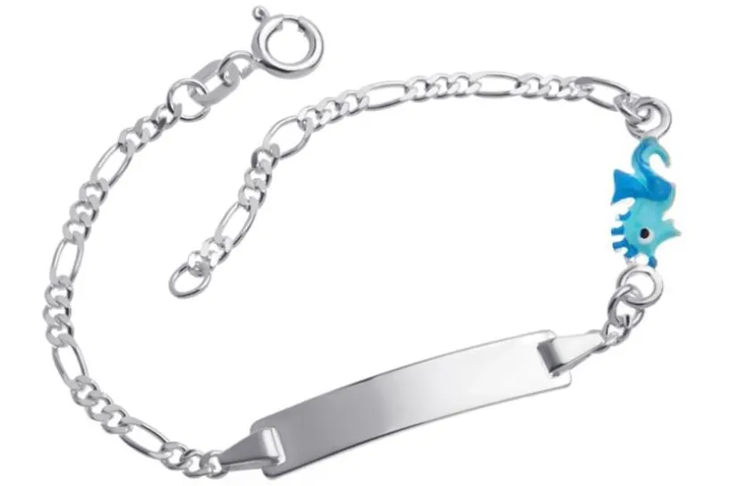 Kinder-Gravurarmband Seepferd - 925 Silber