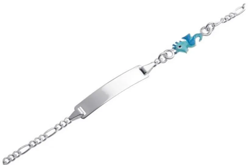 Kinder-Gravurarmband Seepferd - 925 Silber