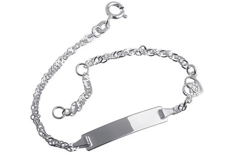 Kinder-Gravurarmband Singapur Engel II - 925 Silber
