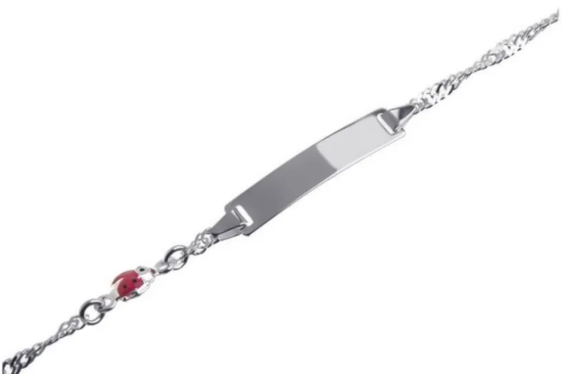 Kinder-Gravurarmband Singapur Käfer - 925 Silber