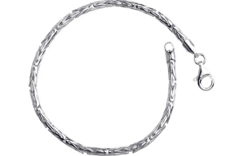 Königskette Armband, rund 3mm - 925 Silber