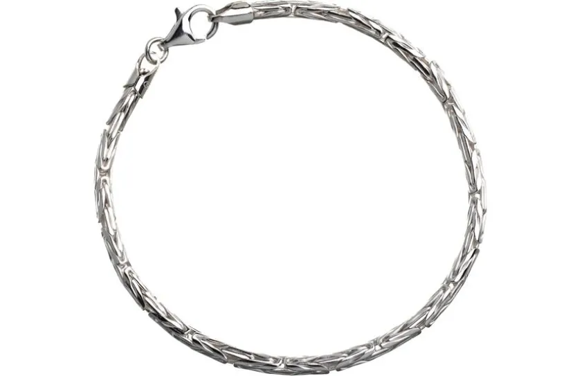 Königskette Armband, rund 3mm - 925 Silber