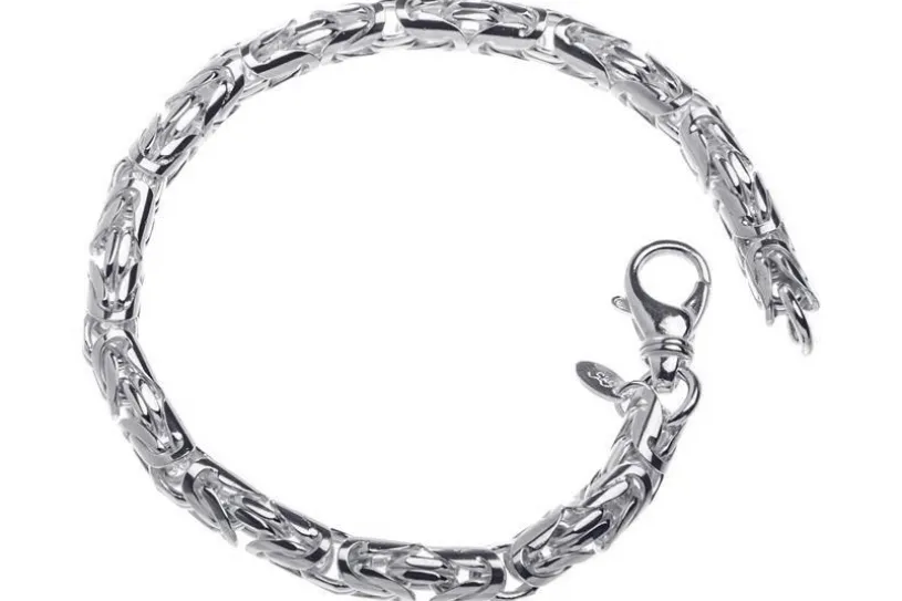 Königskette Armband, rund 6mm - 925 Silber