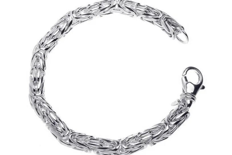 Königskette Armband, rund 8mm - 925 Silber