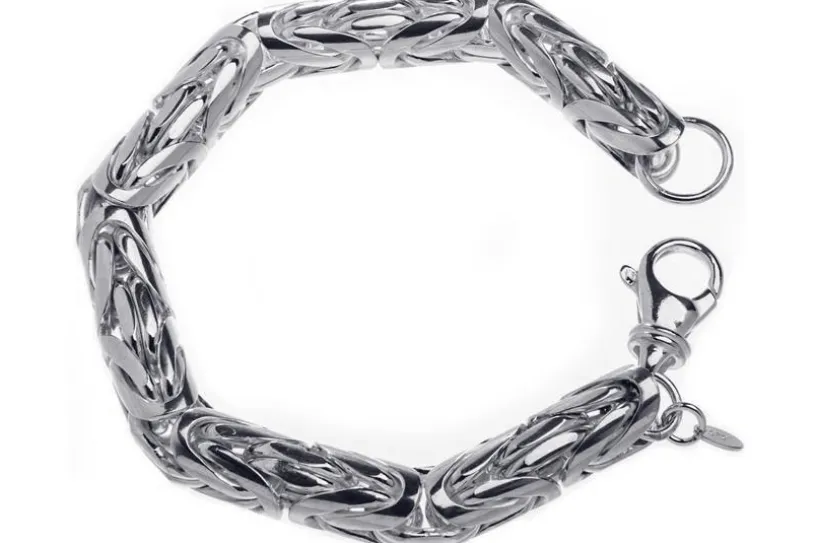 Königskette Armband, rund 10mm - 925 Silber