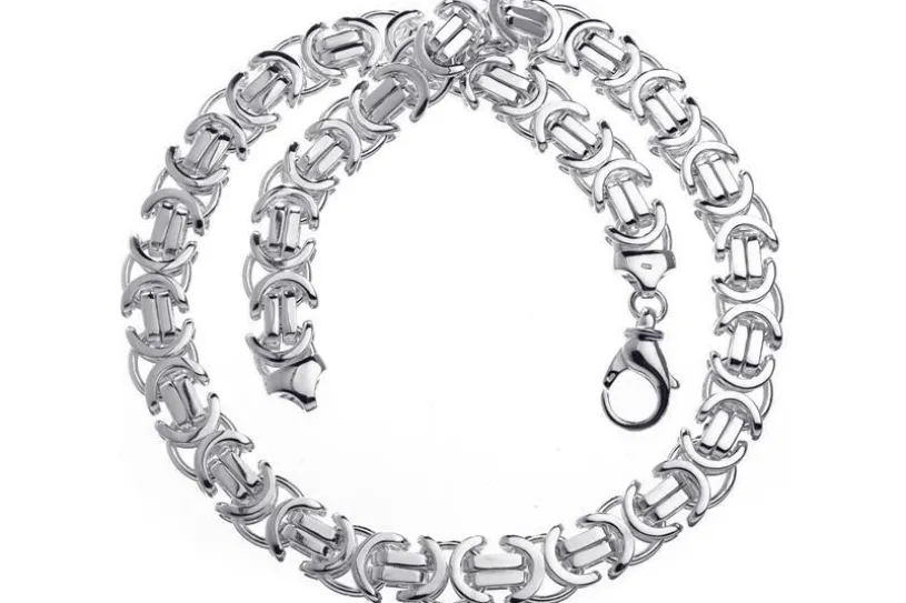 Königskette, flach 14mm - 925 Silber
