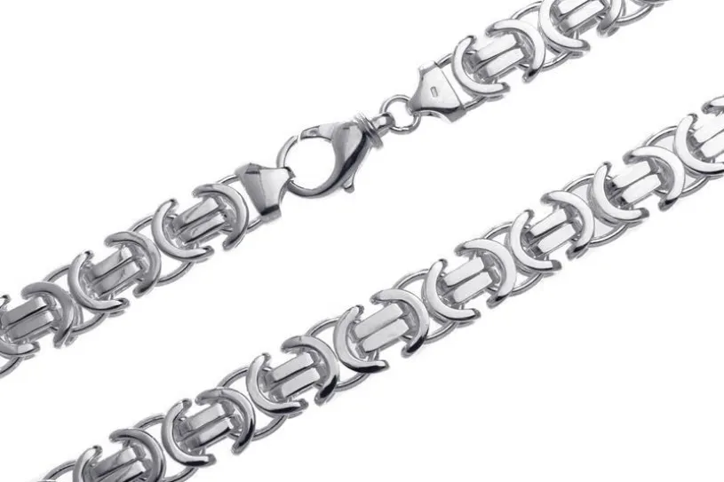 Königskette, flach 14mm - 925 Silber