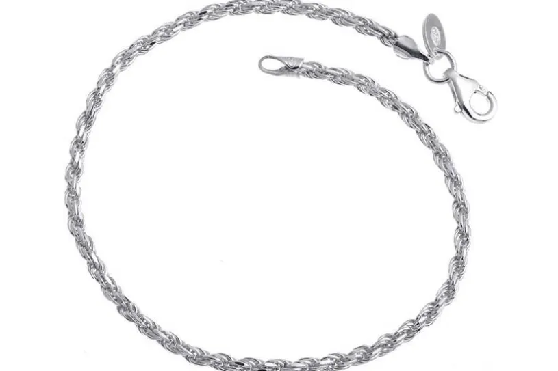 Kordelkette Armband 2,4mm - 925 Silber