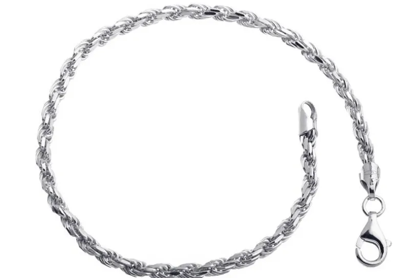 Kordelkette Armband 3mm - 925 Silber