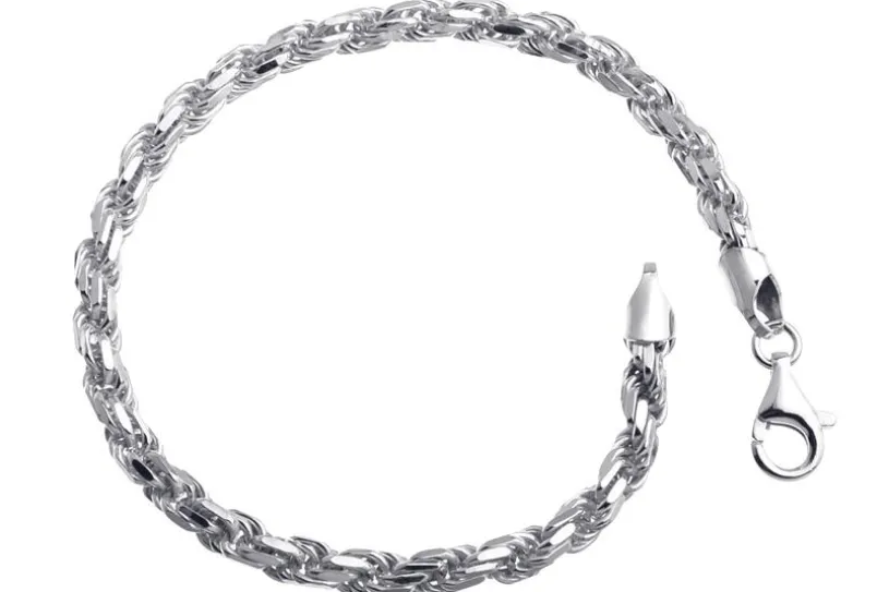 Kordelkette Armband 4,5mm - 925 Silber