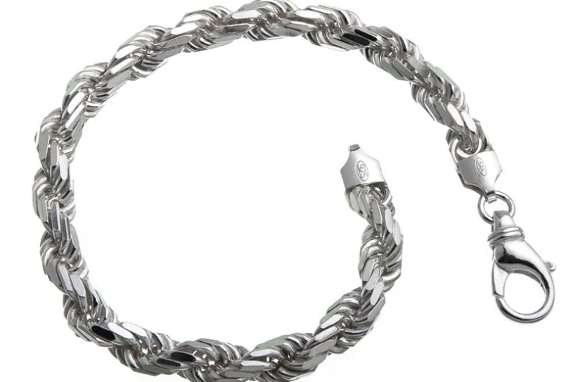 Kordelkette Armband 6,5mm - 925 Silber