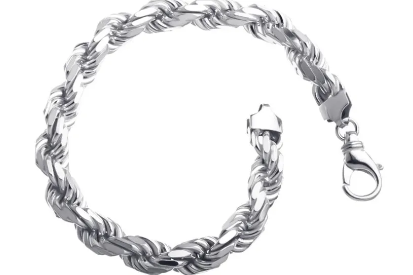 Kordelkette Armband 8mm - 925 Silber