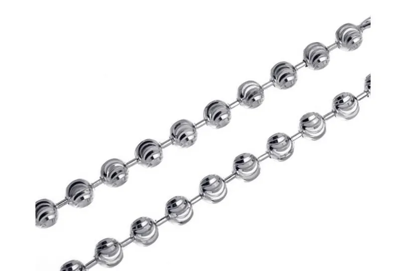 Kugelkette Armband, geschliffen 3mm - 925 Silber