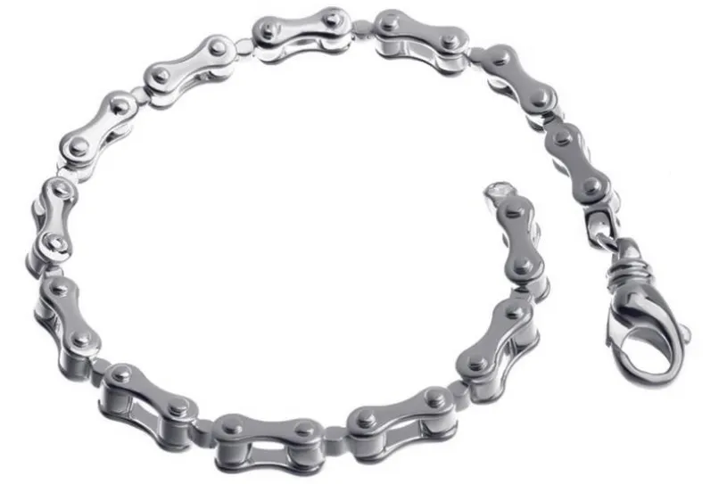 Motorradkette-Armband 6mm - 925er Silber
