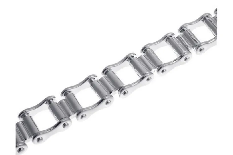 Motorradkette-Armband 17,5mm - 925 Silber