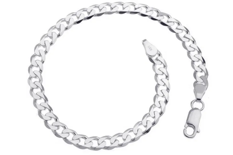 Panzerkette Armband 5mm - 925 Silber