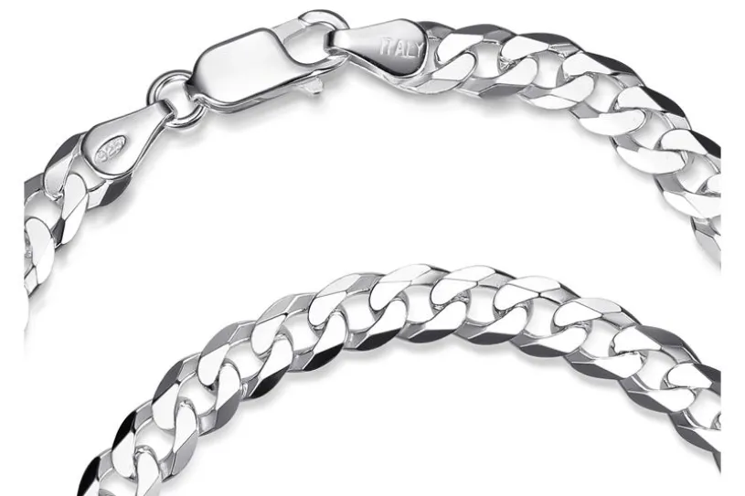 Panzerkette Armband 6mm - 925 Silber