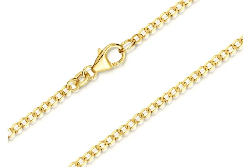 Panzerkette Armband 2mm - echt 333 Gold