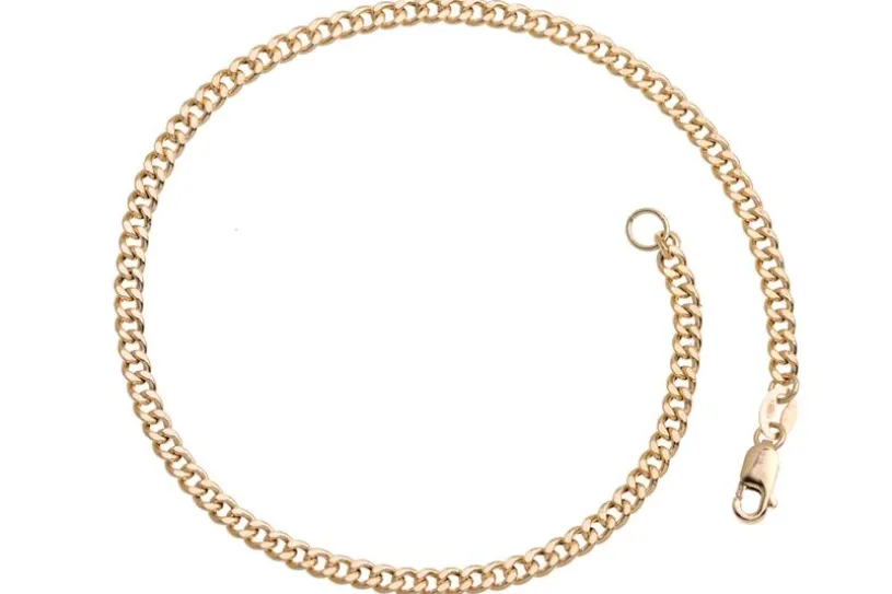 Panzerkette Armband 3mm - echt 585 Gold