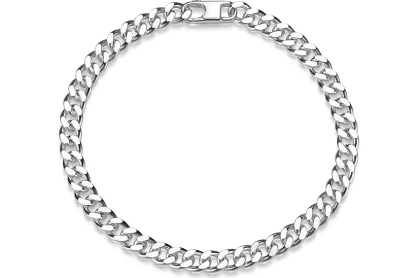 Panzerkette Armband 5mm, Stärke 2,5mm  - 925 Silber Stärke 2,5mm