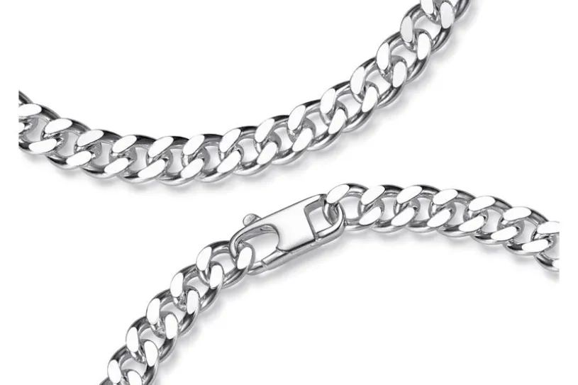 Panzerkette Armband 5mm, Stärke 2,5mm  - 925 Silber Stärke 2,5mm