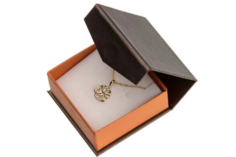 Panzerkette 1,2mm mit Anhänger "Herzblume" - 333 Gold und 375 Gold