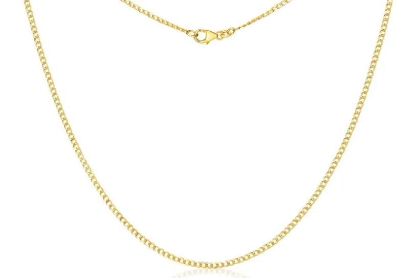 Panzerkette 2mm Stärke 0,5mm - echt 333 Gold