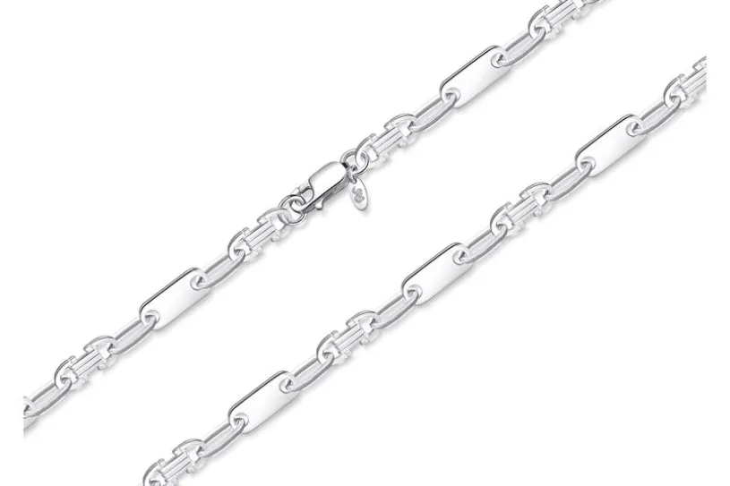 Plattenkette Armband (Steigbügelarmband) 6mm - 925 Silber