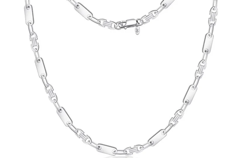 Plattenkette (Steigbügelkette) 6mm - 925 Silber