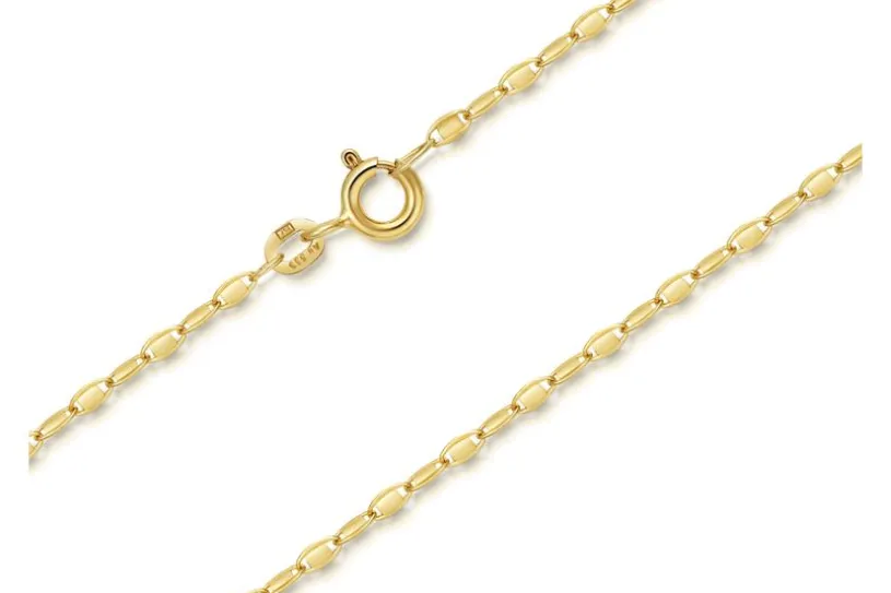 Plättchenkette Armband 1,9mm - echt 585 Gold