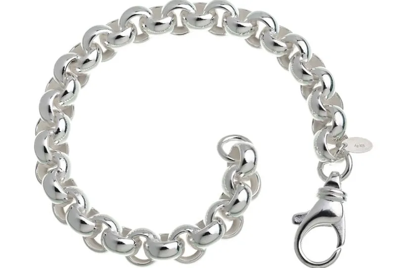 Rundes Erbskette Armband 8,5mm - 925 Silber