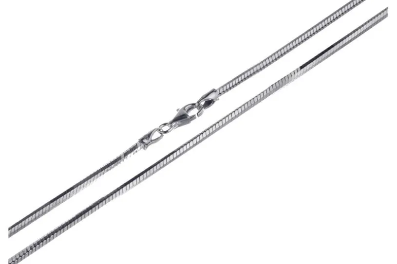 Schlangenkette, achtkant 2mm - 925 Silber
