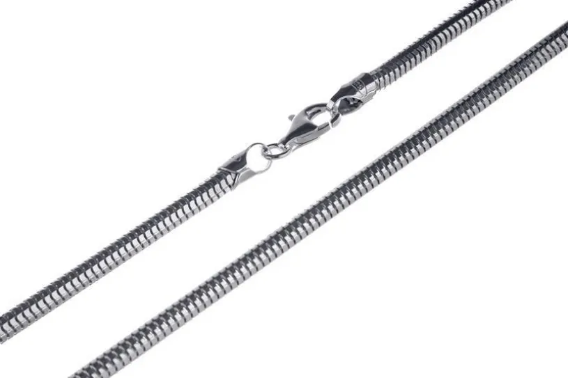 Schlangenkette, achtkant 4mm - 925 Silber