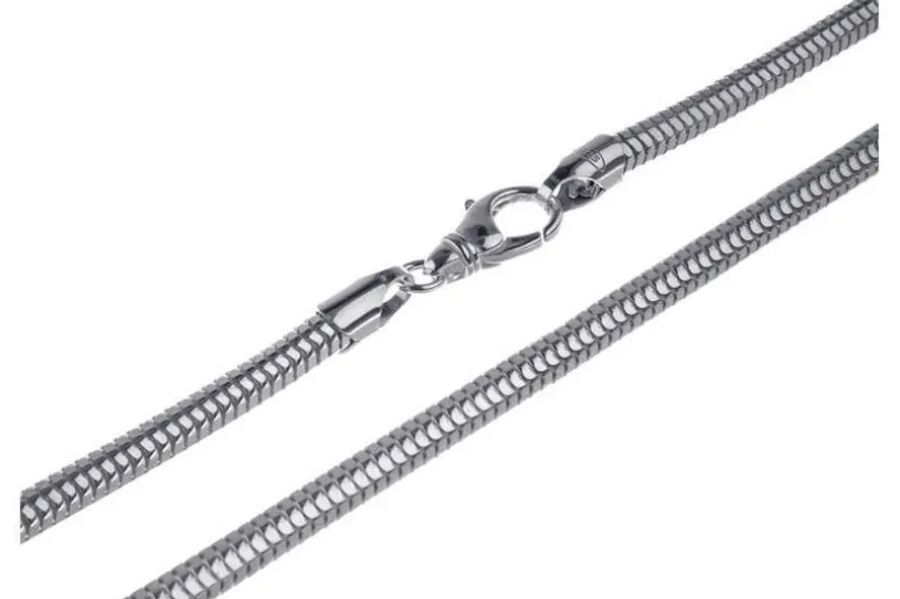 Schlangenkette, achtkant 5mm - 925 Silber