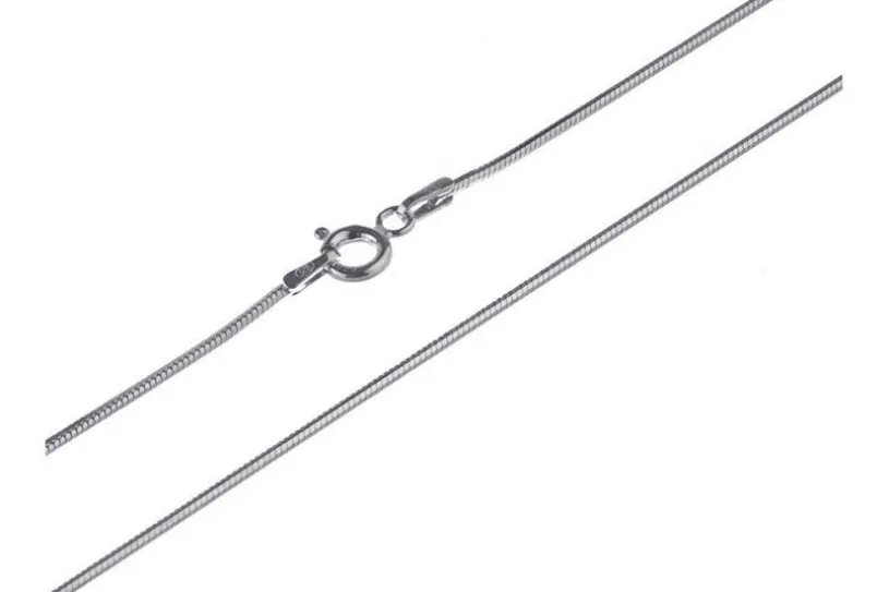 Schlangenkette, achtkant 1,2mm - 925 Silber