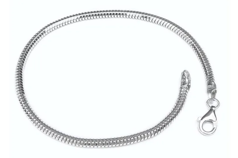Schlangenkette Armband, achtkant 3mm - 925 Silber