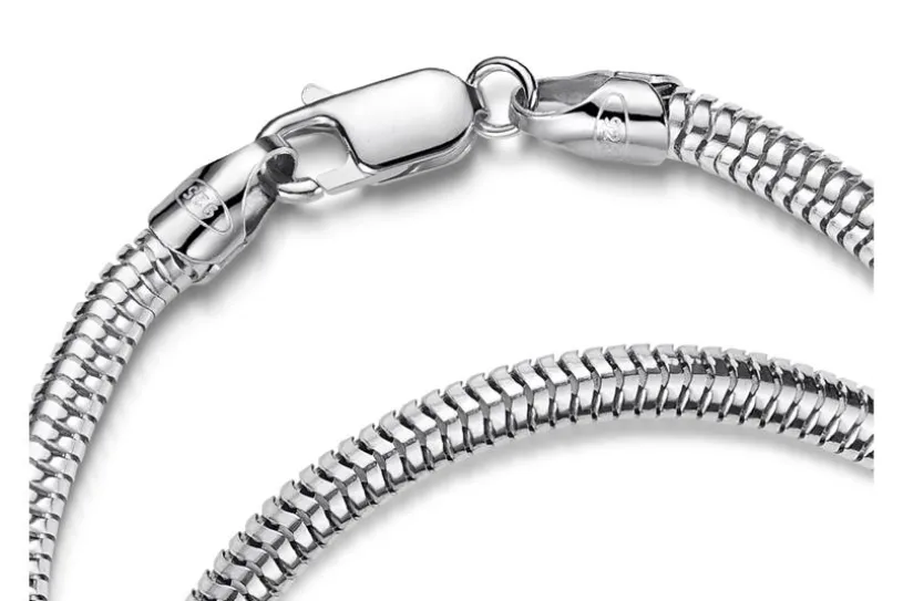 Schlangenkette Armband 4mm - 925 Silber