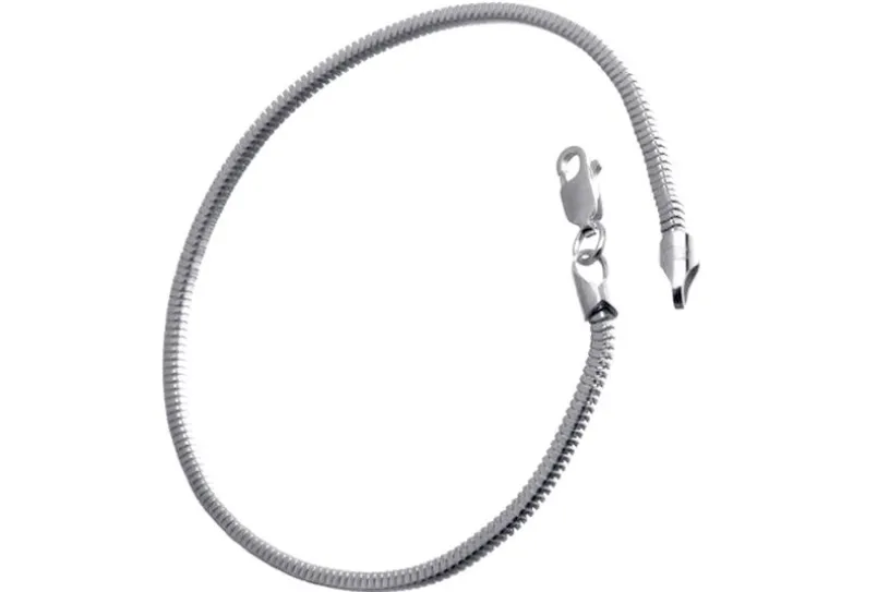 Schlangenkette Armband, vierkant 2,4mm - 925 Silber