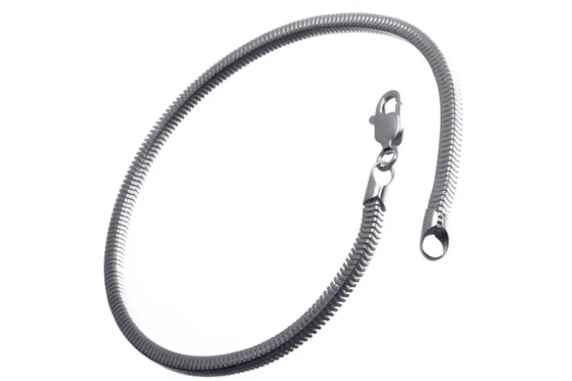 Schlangenkette Armband, vierkant 3mm - 925 Silber