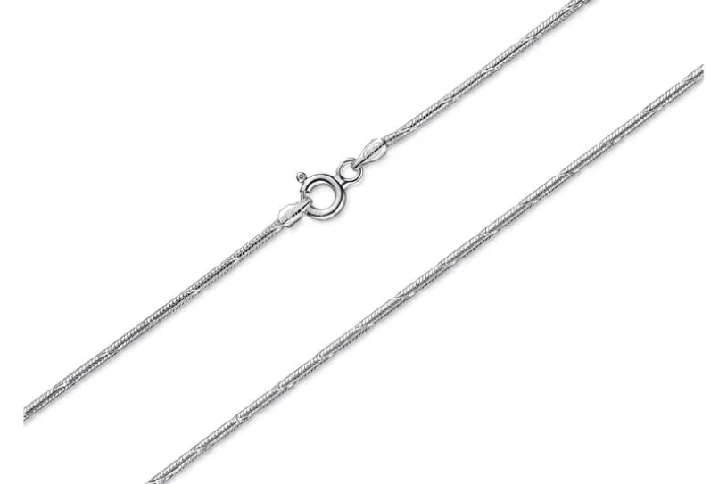 Schlangenkette, geprägt 1,4mm - 925 Silber
