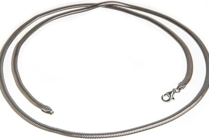 Schlangenkette, oval 3,5mm - 925 Silber